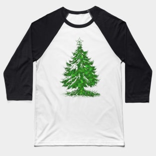 Christmas Tree with Star on Top Baseball T-Shirt